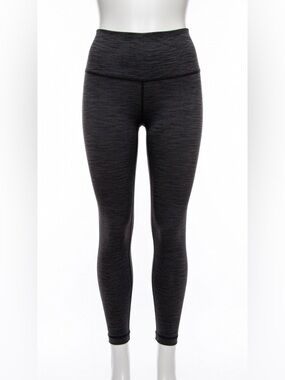 lululemon athletica Charcoal Heather Performance Leggings Sz 4 Full length